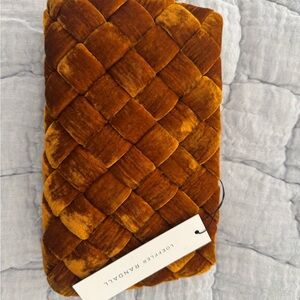 Loeffler Randall Ochre Velvet Woven Clutch brand new